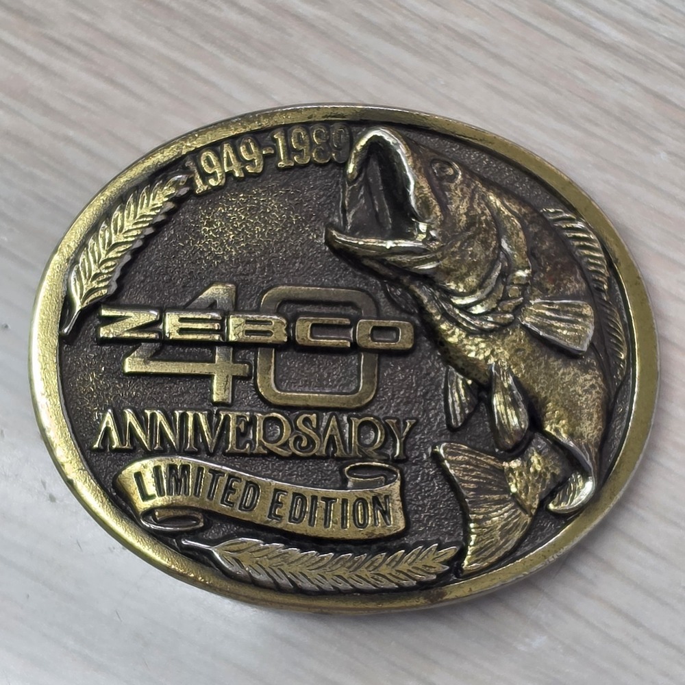 ZEBCO Fishing Tackle 40th Anniversary Limited Edition Great American Belt Buckle